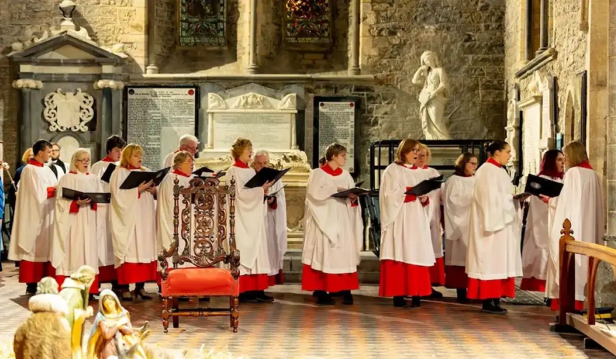 A Choir doing rehearsal at St. Canice Cathedral.